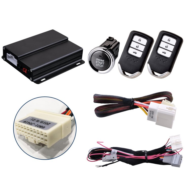 Plug and Play Remote Starter with Smart Push to Start Keyless Entry Car Immobilizer Alarm System for Honda Honda Accord 08-12